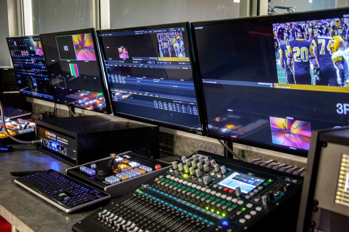 Educational in-house video studio control room