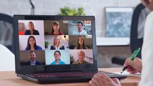 Zoom Meeting With 9 People on the Computer Screen