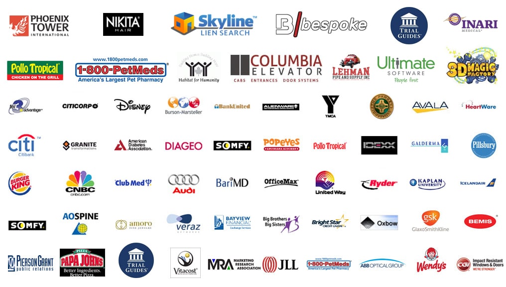 Miami video production services logos