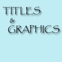 Titles and graphics for video editing companies services
