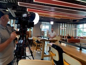 Miami video production companies shoot at Burger King location